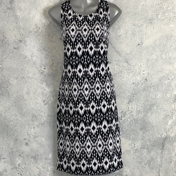 George Slip Dress Black and White Patterned - Picture 16 of 16